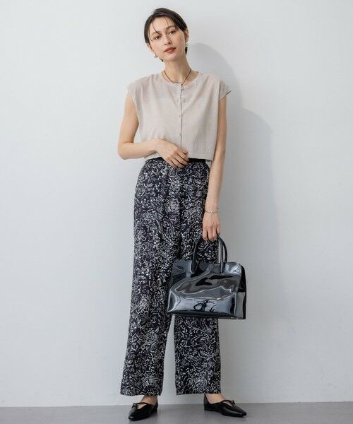 S size ONWARD(小さいサイズ) / エスサイズオンワード その他パンツ | 【洗える】アンティークフラワープリント ワイド パンツ | 詳細5