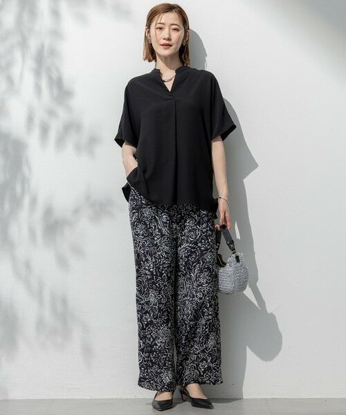 S size ONWARD(小さいサイズ) / エスサイズオンワード その他パンツ | 【洗える】アンティークフラワープリント ワイド パンツ | 詳細6