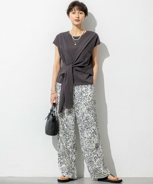 S size ONWARD(小さいサイズ) / エスサイズオンワード その他パンツ | 【洗える】アンティークフラワープリント ワイド パンツ | 詳細23