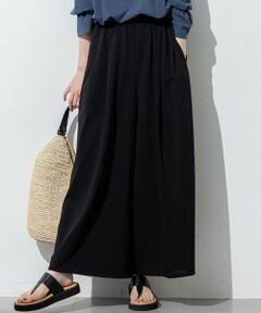 S size ONWARD(小さいサイズ) / エスサイズオンワード その他パンツ | 【接触冷感/洗える】ツイストコットンプレーティング ワイド パンツ