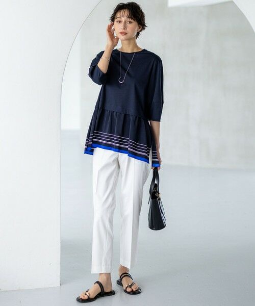 S size ONWARD(小さいサイズ) / エスサイズオンワード その他パンツ | 【UVケア/洗える】コンパクトクロス テーパード パンツ | 詳細2