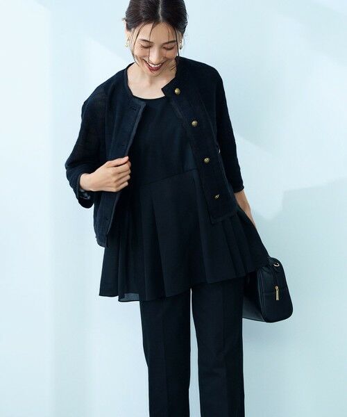 S size ONWARD(小さいサイズ) / エスサイズオンワード その他パンツ | 【UVケア/洗える】コンパクトクロス テーパード パンツ | 詳細6