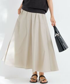 S size ONWARD(小さいサイズ) / エスサイズオンワード ミニ・ひざ丈スカート | 【接触冷感/撥水加工】ストレッチブロード ギャザースカート