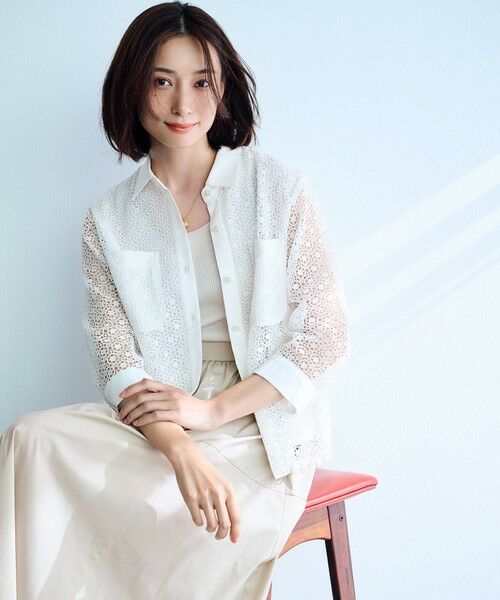 S size ONWARD(小さいサイズ) / エスサイズオンワード ミニ・ひざ丈スカート | 【接触冷感/撥水加工】ストレッチブロード ギャザースカート | 詳細8