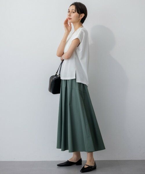 S size ONWARD(小さいサイズ) / エスサイズオンワード ミニ・ひざ丈スカート | 【接触冷感/撥水加工】ストレッチブロード ギャザースカート | 詳細24