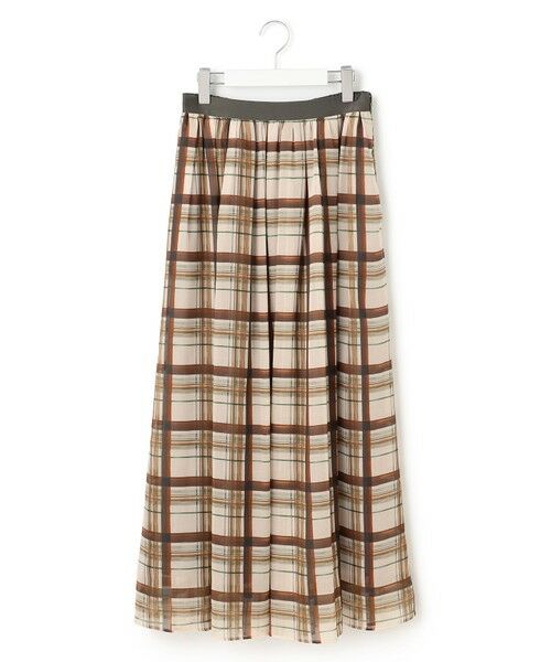 S size ONWARD(小さいサイズ) / エスサイズオンワード ミニ・ひざ丈スカート | 【WEB&一部店舗限定/洗える】手書き風チェックプリント ギャザー スカート | 詳細4