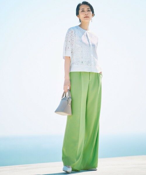 S size ONWARD(小さいサイズ) / エスサイズオンワード シャツ・ブラウス | 【カタログ掲載・洗える】フラワータイルレース ブラウス | 詳細1