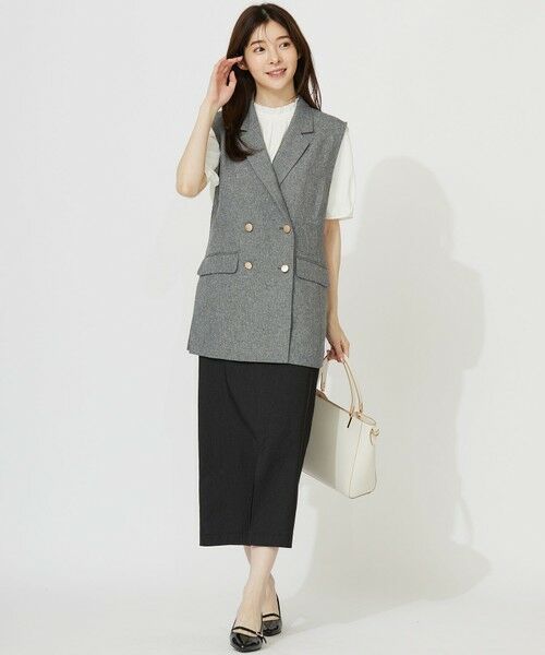 S size ONWARD(小さいサイズ) / エスサイズオンワード シャツ・ブラウス | 【洗える】フリルネックスタンド ブラウス | 詳細1