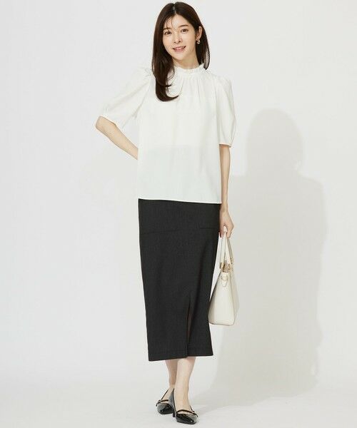 S size ONWARD(小さいサイズ) / エスサイズオンワード シャツ・ブラウス | 【洗える】フリルネックスタンド ブラウス | 詳細2