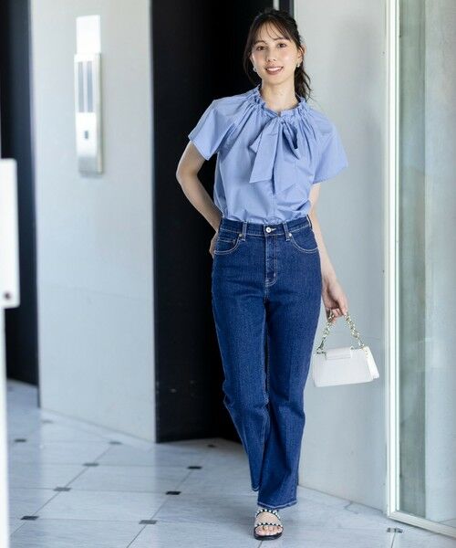 S size ONWARD(小さいサイズ) / エスサイズオンワード シャツ・ブラウス | 【洗える】ギャザーネック ブラウス | 詳細1