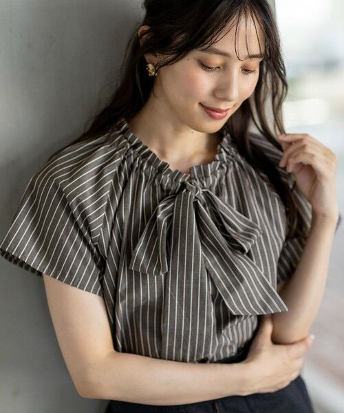 S size ONWARD(小さいサイズ) / エスサイズオンワード シャツ・ブラウス | 【洗える】ギャザーネック ブラウス | 詳細7