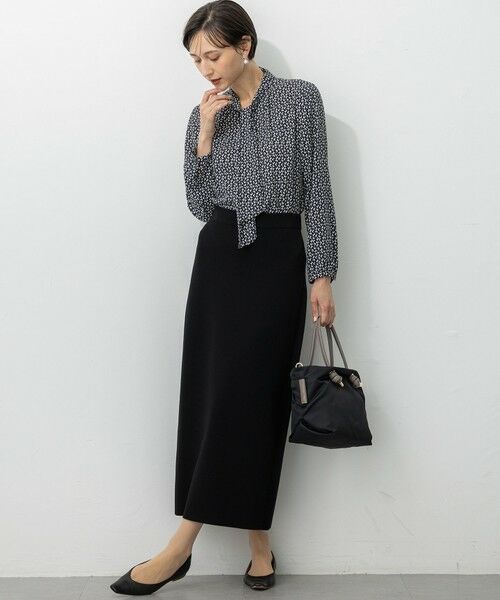 S size ONWARD(小さいサイズ) / エスサイズオンワード シャツ・ブラウス | 【洗える】モダンジオメトリックプリント ブラウス | 詳細1