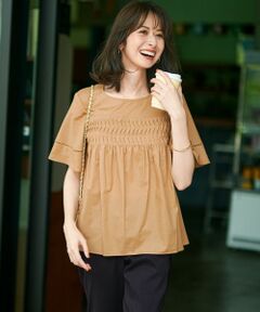 S size ONWARD(小さいサイズ) / エスサイズオンワード シャツ・ブラウス | 【WEB&一部店舗限定】コットンローン ピンタック フレア ブラウス