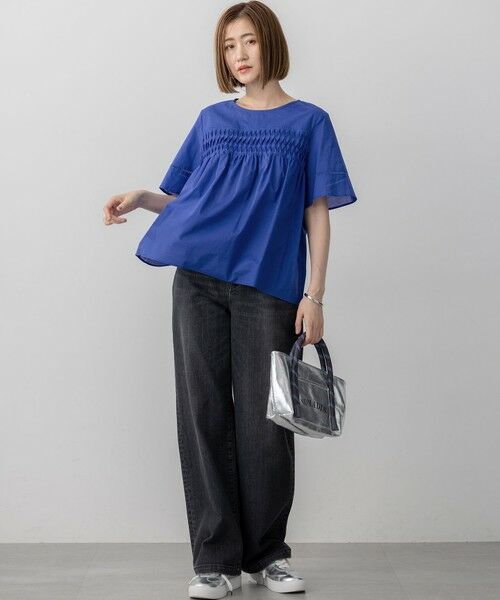 S size ONWARD(小さいサイズ) / エスサイズオンワード シャツ・ブラウス | 【WEB&一部店舗限定】コットンローン ピンタック フレア ブラウス | 詳細17