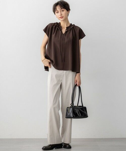 S size ONWARD(小さいサイズ) / エスサイズオンワード シャツ・ブラウス | 【WEB&一部店舗限定】ライトタンブラー ギャザー フリル ブラウス | 詳細13