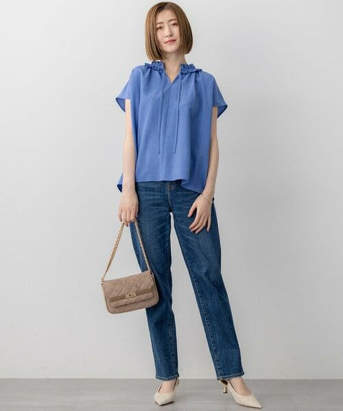 S size ONWARD(小さいサイズ) / エスサイズオンワード シャツ・ブラウス | 【WEB&一部店舗限定】ライトタンブラー ギャザー フリル ブラウス | 詳細18