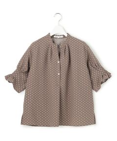 S size ONWARD(小さいサイズ) / エスサイズオンワード シャツ・ブラウス | 【好評につき追加予約/WEB&一部店舗限定/洗える】ドットプリント サッカー ブラウス