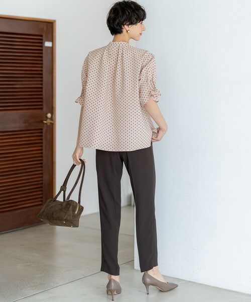 S size ONWARD(小さいサイズ) / エスサイズオンワード シャツ・ブラウス | 【好評につき追加予約/WEB&一部店舗限定/洗える】ドットプリント サッカー ブラウス | 詳細4