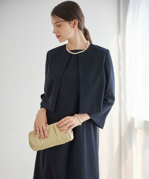 S size ONWARD(小さいサイズ) / エスサイズオンワード その他アウター | 【APPLAUDIR】バックサテンジョーゼット ジャケット | 詳細1