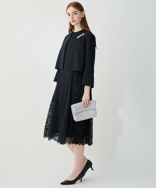 S size ONWARD(小さいサイズ) / エスサイズオンワード その他アウター | 【APPLAUDIR】バックサテンジョーゼット ジャケット | 詳細7