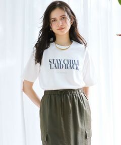 S size ONWARD(小さいサイズ) / エスサイズオンワード カットソー | 【SLOW/一部店舗限定】MVSコットン ロゴTシャツ