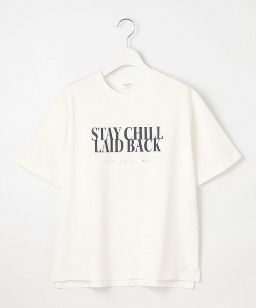 S size ONWARD(小さいサイズ) / エスサイズオンワード カットソー | 【SLOW/一部店舗限定】MVSコットン ロゴTシャツ | 詳細3