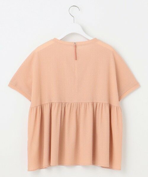 S size ONWARD(小さいサイズ) / エスサイズオンワード カットソー | 【洗える】リネンサッカーコンビペプラム カットソー | 詳細10