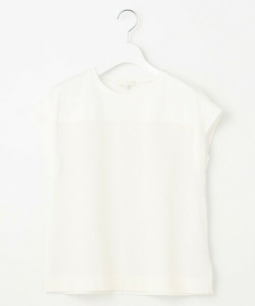 S size ONWARD(小さいサイズ) / エスサイズオンワード カットソー | 【カタログ掲載・洗える】リネンサッカーコンビブロッキング カットソー | 詳細9