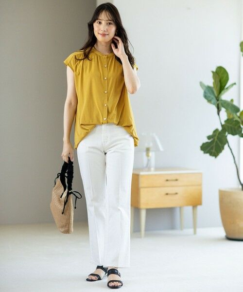 S size ONWARD(小さいサイズ) / エスサイズオンワード シャツ・ブラウス | 【接触冷感・UVカット・洗える】ハイストレッチスムース2WAY ブラウス | 詳細16