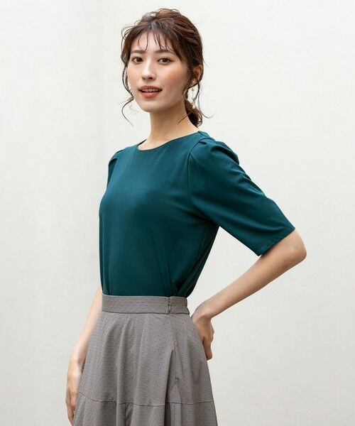 S size ONWARD(小さいサイズ) / エスサイズオンワード カットソー | 【接触冷感・UVカット・洗える】ハイストレッチスムースタックスリーブ カットソー | 詳細15