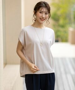 S size ONWARD(小さいサイズ) / エスサイズオンワード カットソー | 【接触冷感・UVカット・洗える】ハイストレッチスムースフレンチスリーブ カットソー