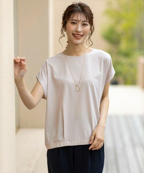 S size ONWARD(小さいサイズ) / エスサイズオンワード カットソー | 【接触冷感・UVカット・洗える】ハイストレッチスムースフレンチスリーブ カットソー | 詳細2