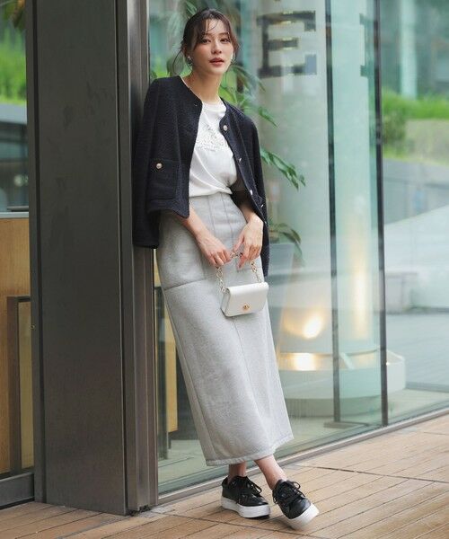 S size ONWARD(小さいサイズ) / エスサイズオンワード カットソー | 【洗える】ロゴ刺繍 Tシャツ | 詳細1