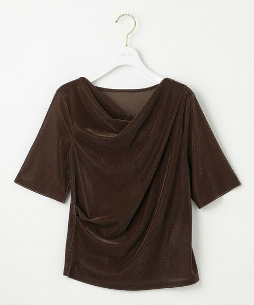 S size ONWARD(小さいサイズ) / エスサイズオンワード カットソー | 【洗える】シアーベロアドレープ Tシャツ | 詳細6