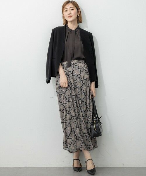 S size ONWARD(小さいサイズ) / エスサイズオンワード カットソー | 【UVカット/接触冷感/吸水速乾】ストレッチジョーゼット ボウタイ カットソー | 詳細8