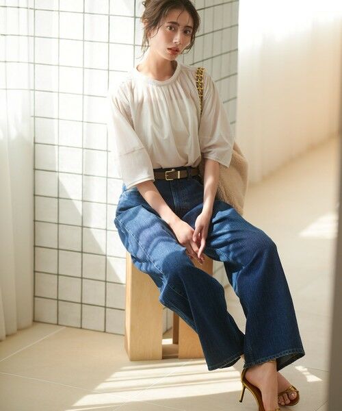 S size ONWARD(小さいサイズ) / エスサイズオンワード カットソー | 【洗える】クリアトリコットジャージー ギャザーフォルム カットソー | 詳細3