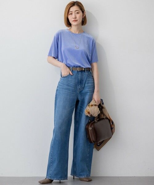 S size ONWARD(小さいサイズ) / エスサイズオンワード カットソー | 【洗える】シアーベロア リラックス Tシャツ | 詳細20