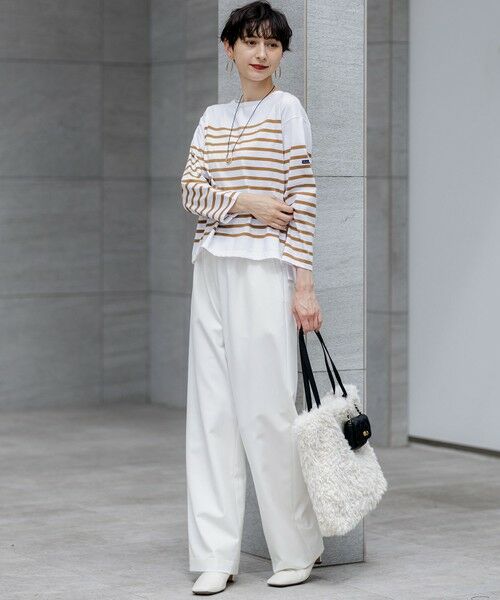 S size ONWARD(小さいサイズ) / エスサイズオンワード カットソー | 【洗える】Armor-lux パネルボーダー 長袖Tシャツ | 詳細7