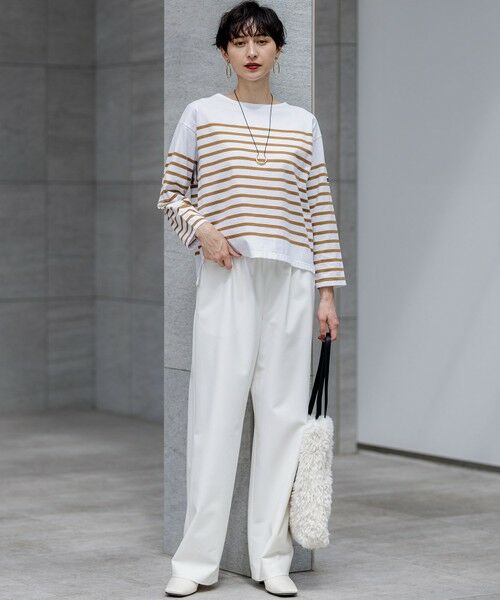 S size ONWARD(小さいサイズ) / エスサイズオンワード カットソー | 【洗える】Armor-lux パネルボーダー 長袖Tシャツ | 詳細8