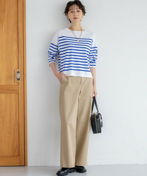 S size ONWARD(小さいサイズ) / エスサイズオンワード カットソー | 【洗える】Armor-lux パネルボーダー 長袖Tシャツ | 詳細17