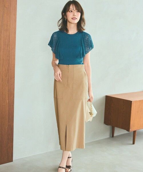 S size ONWARD(小さいサイズ) / エスサイズオンワード ニット・セーター | 【洗える】レーシーフレアスリーブ ニット | 詳細5