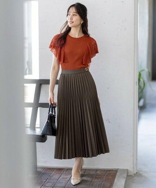 S size ONWARD(小さいサイズ) / エスサイズオンワード ニット・セーター | 【洗える】レーシーフレアスリーブ ニット | 詳細13