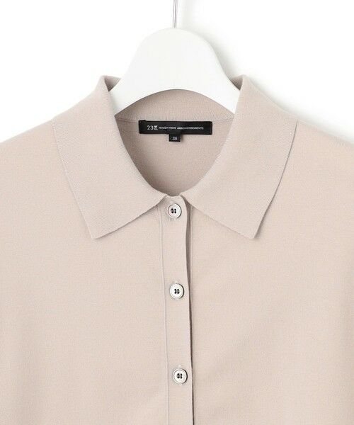 S size ONWARD(小さいサイズ) / エスサイズオンワード カーディガン・ボレロ | 【洗える/吊り干しOK】ヴィスコースストレッチ ポロニット カーディガン | 詳細14