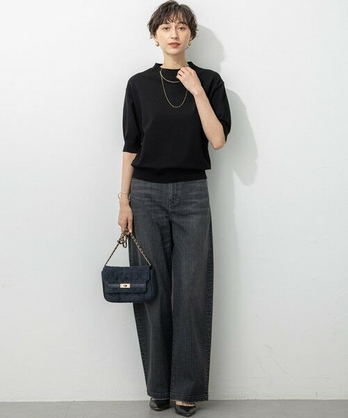 S size ONWARD(小さいサイズ) / エスサイズオンワード ニット・セーター | 【洗える/吊り干しOK】ヴィスコースストレッチ パフスリーブ ニット | 詳細8