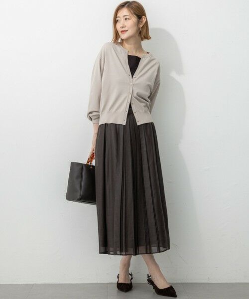 S size ONWARD(小さいサイズ) / エスサイズオンワード カーディガン・ボレロ | 【洗える/吊り干しOK】ヴィスコースストレッチ Vネック ニットカーディガン | 詳細8