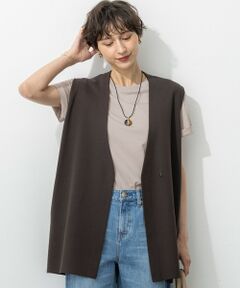 S size ONWARD(小さいサイズ) / エスサイズオンワード ベスト | 【洗える/吊り干しOK】ヴィスコースストレッチ ニットベスト