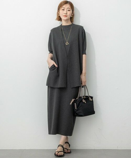 S size ONWARD(小さいサイズ) / エスサイズオンワード ベスト | 【洗える/吊り干しOK】ヴィスコースストレッチ ニットベスト | 詳細5