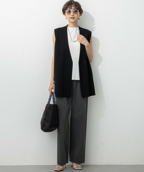 S size ONWARD(小さいサイズ) / エスサイズオンワード ベスト | 【洗える/吊り干しOK】ヴィスコースストレッチ ニットベスト | 詳細9