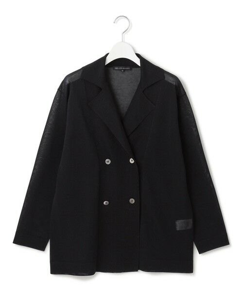 S size ONWARD(小さいサイズ) / エスサイズオンワード テーラードジャケット | 【洗える】シアー ダブルブレスト ニット ジャケット | 詳細5