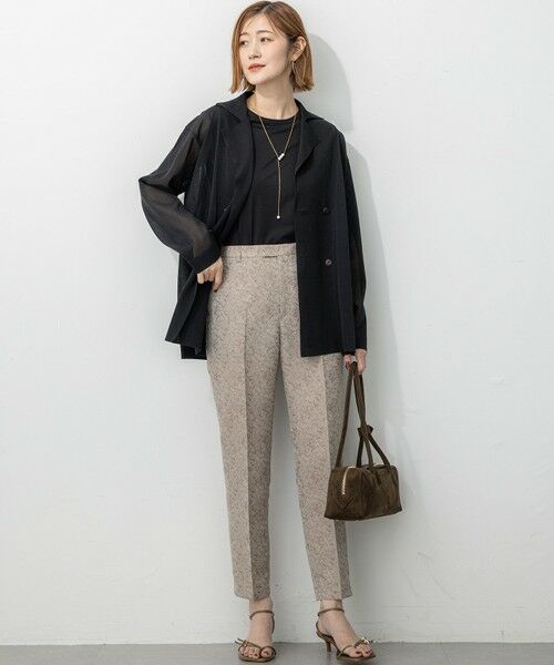 S size ONWARD(小さいサイズ) / エスサイズオンワード テーラードジャケット | 【洗える】シアー ダブルブレスト ニット ジャケット | 詳細3